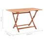 Folding garden table solid eucalyptus wood 120x70x75 cm by vidaXL, Garden tables - Ref: Foro24-48694, Price: 152,85 €, Discou...