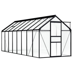 Anthracite gray aluminum greenhouse 9.31 m² by vidaXL, Greenhouses - Ref: Foro24-48214, Price: 478,91 €, Discount: %