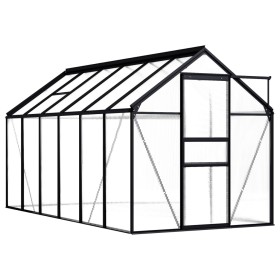 Anthracite grey aluminum greenhouse 7.03 m² by vidaXL, Greenhouses - Ref: Foro24-48212, Price: 337,80 €, Discount: %