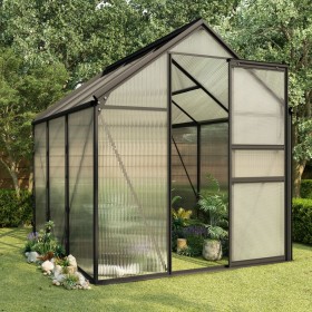 Anthracite gray aluminum greenhouse 3.61 m² by vidaXL, Greenhouses - Ref: Foro24-48209, Price: 200,99 €, Discount: %