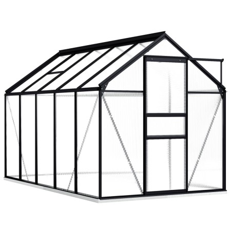 Greenhouse with anthracite gray aluminum base structure 5.89 m² by vidaXL, Greenhouses - Ref: Foro24-48217, Price: 472,29 €, ...