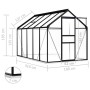 Greenhouse with anthracite gray aluminum base structure 5.89 m² by vidaXL, Greenhouses - Ref: Foro24-48217, Price: 472,29 €, ...