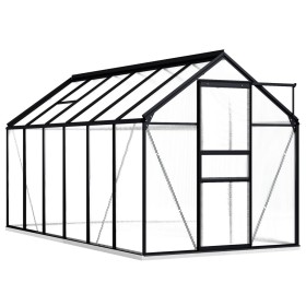 Greenhouse with anthracite gray aluminum structure 7.03 m² by vidaXL, Greenhouses - Ref: Foro24-48218, Price: 400,44 €, Disco...