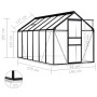 Invernadero con estructura de aluminio gris antracita 7,03 m² de vidaXL, Invernaderos - Ref: Foro24-48218, Precio: 401,95 €, ...