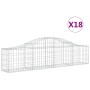 Gabion baskets 18 pcs arch shape iron 200x30x40/60 cm by vidaXL, Pots and planters - Ref: Foro24-3145381, Price: 868,54 €, Di...