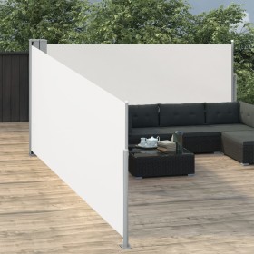 Cream-colored retractable side awning 100x1000 cm by vidaXL, Umbrellas - Ref: Foro24-48473, Price: 122,51 €, Discount: %