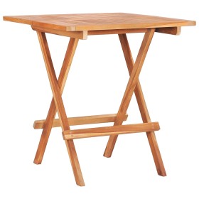 Folding solid teak wood bistro table 60x60x65 cm by vidaXL, Garden tables - Ref: Foro24-48996, Price: 87,45 €, Discount: %