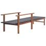 Tumbona madera maciza de acacia y ratán sintético negro de vidaXL, Tumbonas - Ref: Foro24-48706, Precio: 78,06 €, Descuento: %