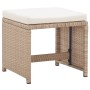 Set comedor de jardín 15 piezas y cojines ratán sintético beige de vidaXL, Conjuntos de jardín - Ref: Foro24-46422, Precio: 1...