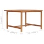 Mesa de jardín de madera maciza de teca 150x150x75 cm de vidaXL, Mesas de jardín - Ref: Foro24-49009, Precio: 182,50 €, Descu...