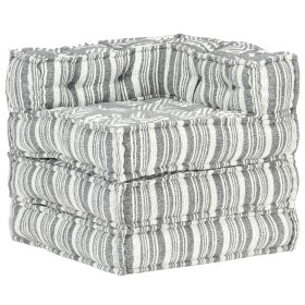 Modularer Pouf aus grau gestreiftem Stoff von vidaXL, Kissen für Stühle und Sofas - Ref: Foro24-287698, Preis: 102,54 €, Raba...