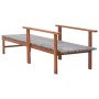 Tumbona de madera maciza de acacia y ratán sintético gris de vidaXL, Tumbonas - Ref: Foro24-48704, Precio: 80,55 €, Descuento: %