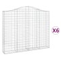 Wire mesh baskets 6 units, arched shape, iron, 200x30x160/180 cm by vidaXL, Pots and planters - Ref: Foro24-3145497, Price: 8...