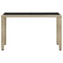 Beige synthetic rattan garden table 123x60x74 cm by vidaXL, Garden tables - Ref: Foro24-46449, Price: 168,99 €, Discount: %