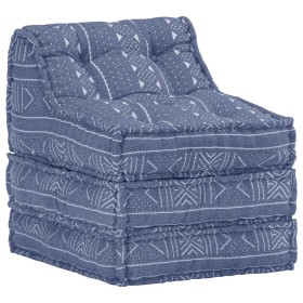 Indigo fabric modular pouf by vidaXL, Cushions for chairs and sofas - Ref: Foro24-287716, Price: 129,99 €, Discount: %