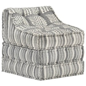 Gray Striped Fabric Modular Pouf by vidaXL, Cushions for chairs and sofas - Ref: Foro24-287713, Price: 126,99 €, Discount: %