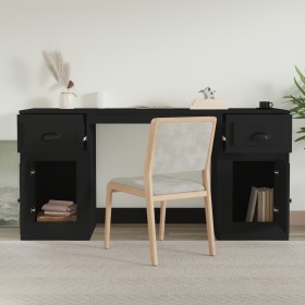 Black plywood desk with cabinet by vidaXL, Desks - Ref: Foro24-3185328, Price: 152,99 €, Discount: %