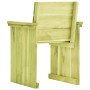 Silla de jardín de madera de pino impregnada de vidaXL, Sillas de jardín - Ref: Foro24-49033, Precio: 79,16 €, Descuento: %