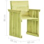 Silla de jardín de madera de pino impregnada de vidaXL, Sillas de jardín - Ref: Foro24-49033, Precio: 79,16 €, Descuento: %