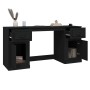 Black plywood desk with cabinet by vidaXL, Desks - Ref: Foro24-3185328, Price: 155,53 €, Discount: %