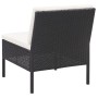 Garden furniture set, 6 pieces, with black synthetic rattan cushions. by vidaXL, Garden sets - Ref: Foro24-48940, Price: 452,...