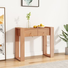 Solid teak wood console table 90x35x75 cm by vidaXL, Side tables - Ref: Foro24-287896, Price: 173,99 €, Discount: %