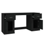 Black plywood desk with cabinet by vidaXL, Desks - Ref: Foro24-3185328, Price: 155,53 €, Discount: %