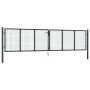 Puerta de malla de jardín acero galvanizado gris 400x125 cm de vidaXL, Puertas de jardín - Ref: Foro24-145776, Precio: 306,99...