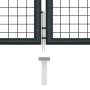 Garden mesh gate gray galvanized steel 400x125 cm by vidaXL, garden gates - Ref: Foro24-145776, Price: 306,99 €, Discount: %