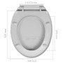 Toilet seat soft close quick release oval light gray by vidaXL, Toilet and bidet seats - Ref: Foro24-145815, Price: 31,07 €, ...