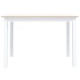 Mesa de comedor madera de caucho blanco y marrón 114x71x75 cm de vidaXL, Mesas de cocina y de comedor - Ref: Foro24-247363, P...