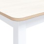 Mesa de comedor madera de caucho blanco y marrón 114x71x75 cm de vidaXL, Mesas de cocina y de comedor - Ref: Foro24-247363, P...