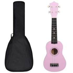 Soprano ukulele set with case for children pink 21" by vidaXL, String instruments - Ref: Foro24-70148, Price: 32,49 €, Discou...