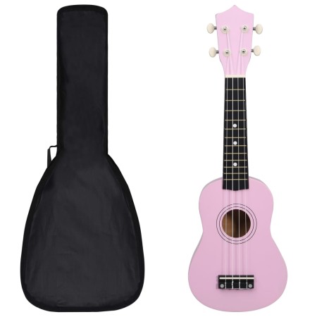 Sopran-Ukulele-Set mit Koffer für Kinder, rosa, 21 Zoll von vidaXL, Streichinstrumente - Ref: Foro24-70148, Preis: 32,49 €, R...