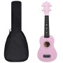 Set de ukelele soprano con funda para niños rosa 21" de vidaXL, Instrumentos de cuerda - Ref: Foro24-70148, Precio: 32,49 €, ...