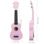 Set de ukelele soprano con funda para niños rosa 21" de vidaXL, Instrumentos de cuerda - Ref: Foro24-70148, Precio: 32,49 €, ...