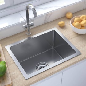 Handmade stainless steel kitchen sink by vidaXL, Sinks - Ref: Foro24-51506, Price: 73,70 €, Discount: %