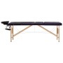 Folding massage table 3 zones black and purple wood by vidaXL, massage tables - Ref: Foro24-110215, Price: 140,24 €, Discount: %