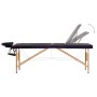 Folding massage table 3 zones black and purple wood by vidaXL, massage tables - Ref: Foro24-110215, Price: 140,24 €, Discount: %