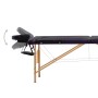 Klappbare Massageliege 3 Zonen aus schwarzem und violettem Holz von vidaXL, Massageliegen - Ref: Foro24-110215, Preis: 140,24...