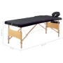 Folding massage table 3 zones black and purple wood by vidaXL, massage tables - Ref: Foro24-110215, Price: 140,24 €, Discount: %