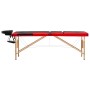 Klappbare Massageliege 3 Zonen Holz schwarz und rot von vidaXL, Massageliegen - Ref: Foro24-110214, Preis: 140,24 €, Rabatt: %