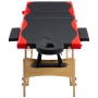 Klappbare Massageliege 3 Zonen Holz schwarz und rot von vidaXL, Massageliegen - Ref: Foro24-110214, Preis: 140,24 €, Rabatt: %