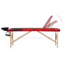 Klappbare Massageliege 3 Zonen Holz schwarz und rot von vidaXL, Massageliegen - Ref: Foro24-110214, Preis: 140,24 €, Rabatt: %