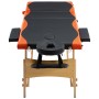 Camilla de masaje plegable 3 zonas madera negro y naranja de vidaXL, Mesas de masaje - Ref: Foro24-110211, Precio: 140,24 €, ...