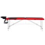 Folding massage table 2 zones black and red aluminum by vidaXL, massage tables - Ref: Foro24-110230, Price: 140,64 €, Discoun...