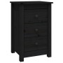 Mesita de noche madera maciza de pino negro 40x35x61,5 cm de vidaXL, Mesitas de noche - Ref: Foro24-813707, Precio: 55,50 €, ...