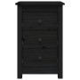 Mesita de noche madera maciza de pino negro 40x35x61,5 cm de vidaXL, Mesitas de noche - Ref: Foro24-813707, Precio: 55,50 €, ...