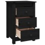 Mesita de noche madera maciza de pino negro 40x35x61,5 cm de vidaXL, Mesitas de noche - Ref: Foro24-813707, Precio: 55,50 €, ...