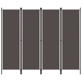 Biombo divisor de 4 paneles gris antracita 200x180 cm de vidaXL, Divisores de ambientes - Ref: Foro24-320721, Precio: 39,19 €...